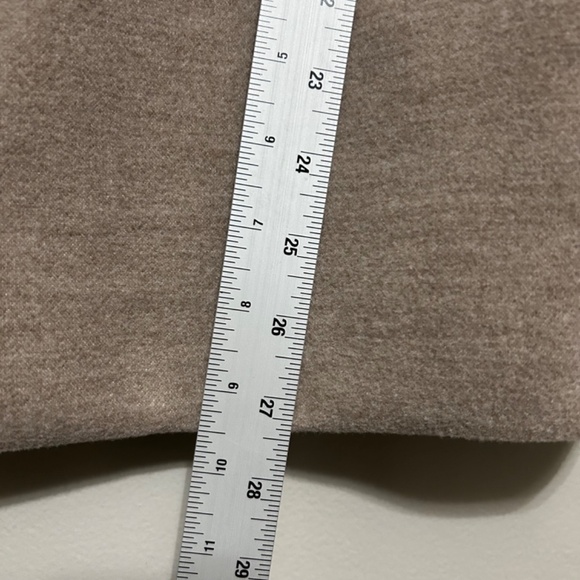 H&M Women's Pea Coat Jacket 12 Taupe Beige Casual Double Breast Button High Neck - Picture 11 of 14